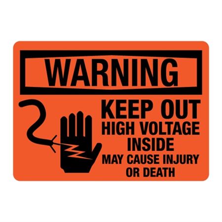 ANSI Keep Out High Voltage May Cause Injury/Death